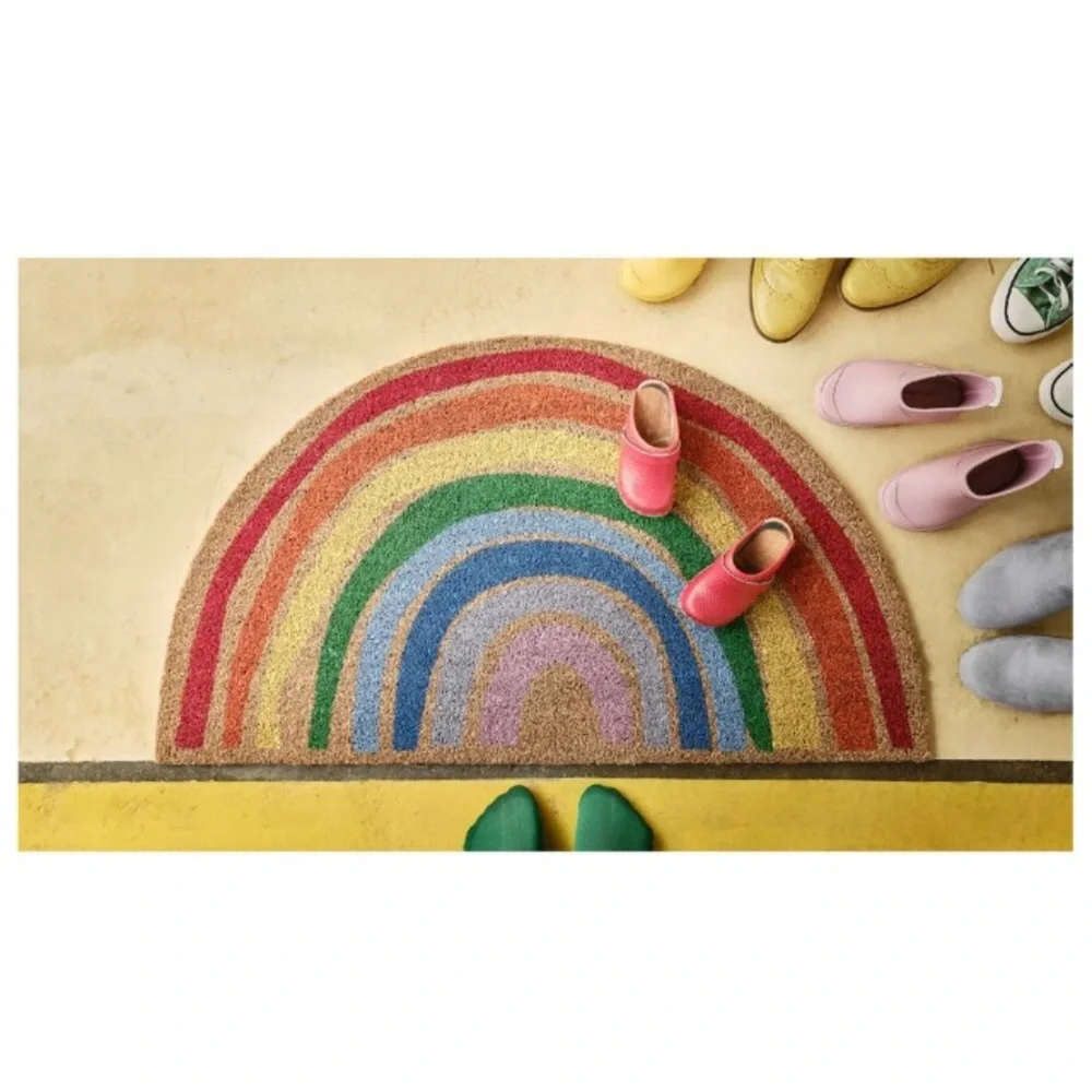 IKEA PILLEMARK Rainbow Door Mat Indoor Outdoor NEW NWT Colorful